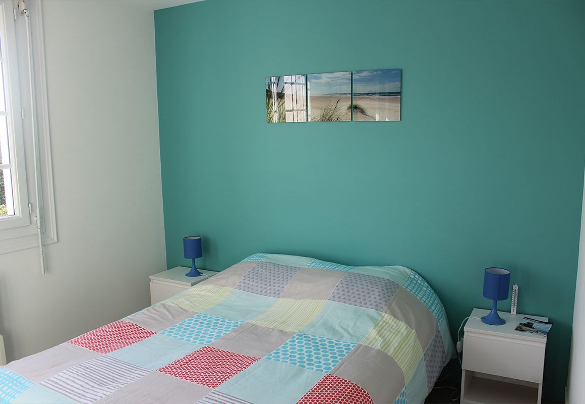 Chambre vert d'eau